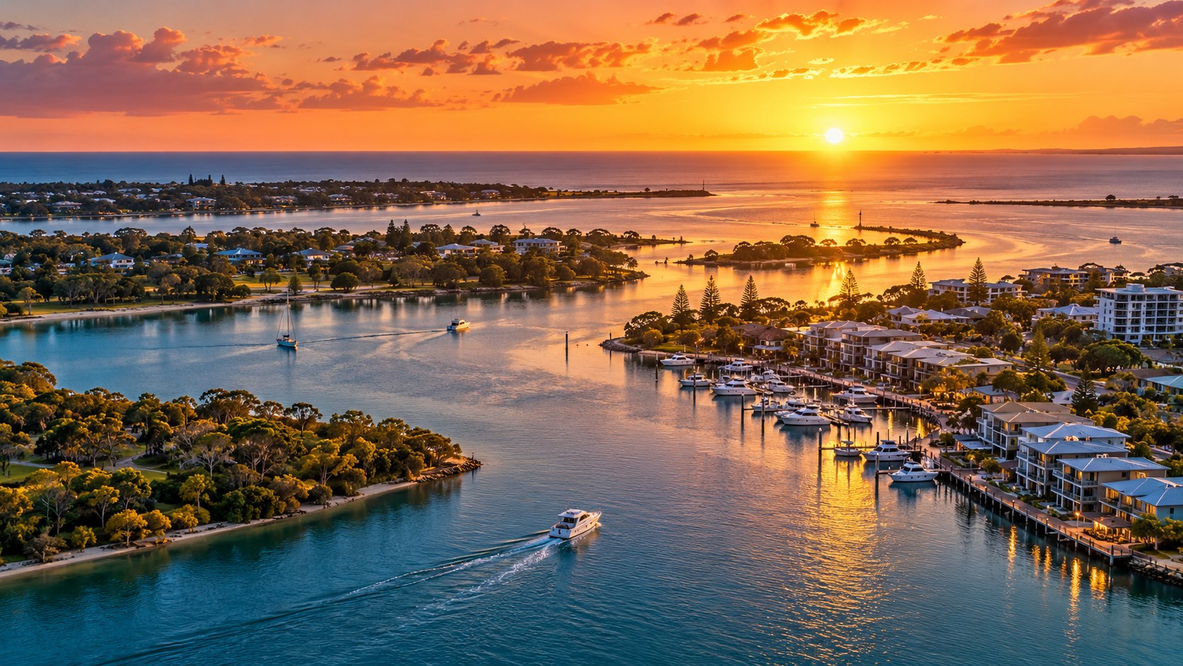 Mandurah-inspired waterfront and estuary scenic artwork